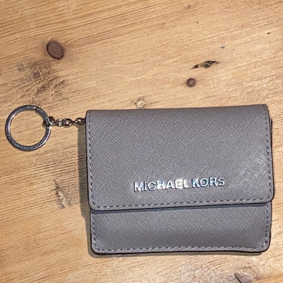 Michael Kors Bags Michael Kors Gray Wallet With Keychain Id Window